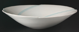 white porcelain bowl with colored lines