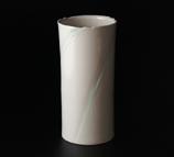 colored white porcelain tubular vase