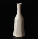 chamfered grayish white porcelain vase