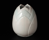 colored white porcelain vase Lotus